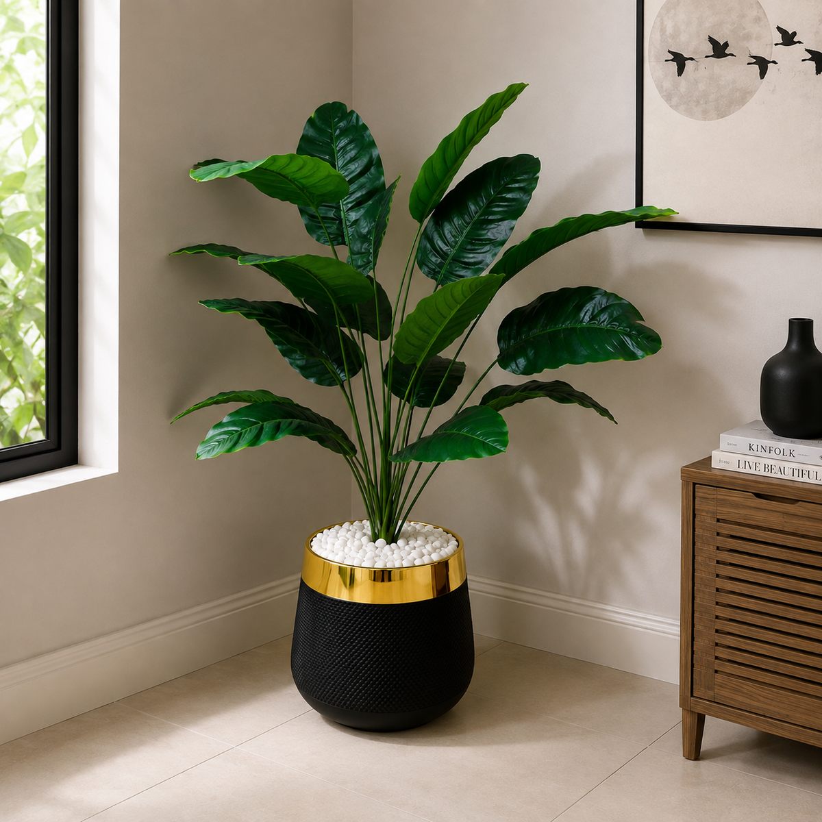 18 Leaf Banana Palm Planter Set 3 feet